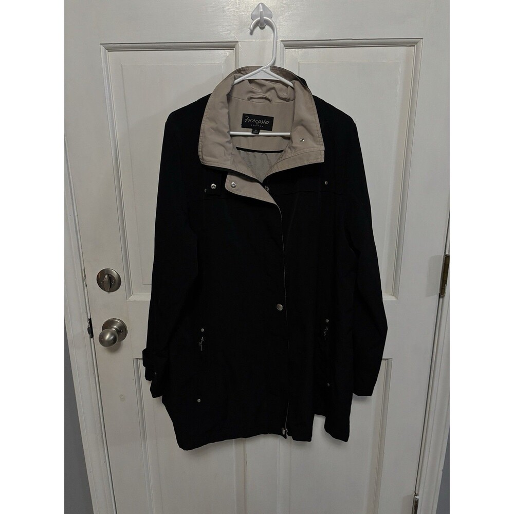 Women’s Forecaster Of Boston Jacket Full Zip Mock Neck Pockets Black Tan Size XL